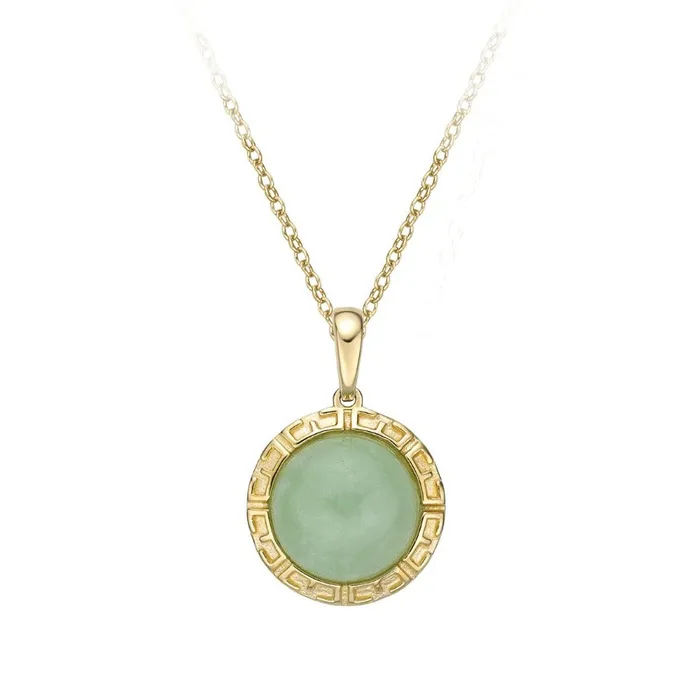 10kt Yellow Gold Jade Pendant Independent Jewellers PreStyled Sets