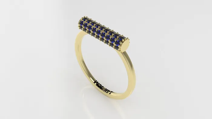 14K Gold Ring with 45 SAPPHIRE Stt Prong Jcm 21 jewelry Rings