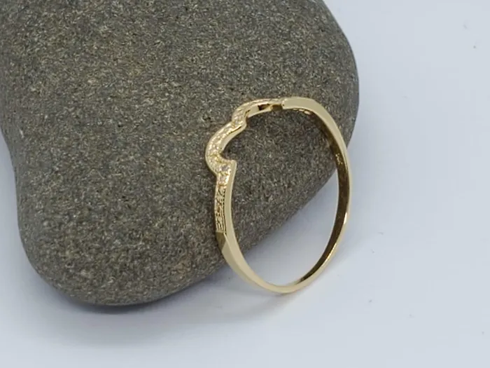 14K HALF HEART RING WITH 3 Diamond JCM DESIGN JEWELRY Rings