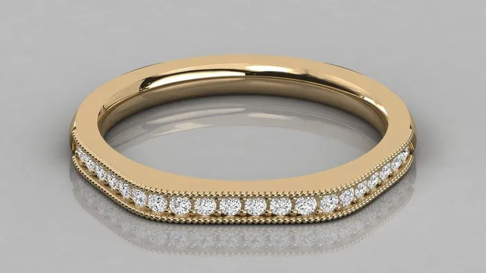 14k Solid Gold Half Eternity Natural Diamond Milgrain Bead Micro Pave Ring Artdeco Style Half Eternity Ring Jalvi Co Rings 14k Solid Gold Half Eternity Natural Diamond Milgrain Bead Micro Pave Ring Artdeco Style Half Eternity Ring Jalvi Co Rings
