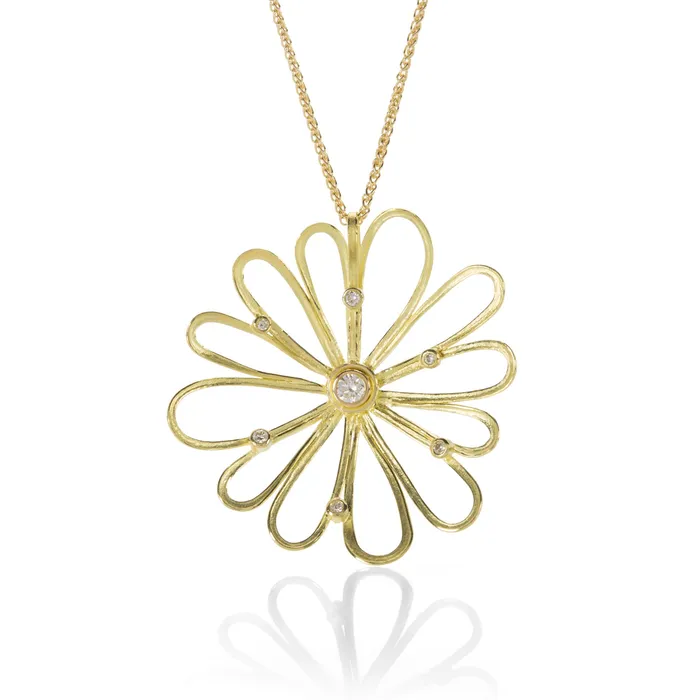 Barbara Heinrich Necklaces Diamond Daisy Pendant Necklace