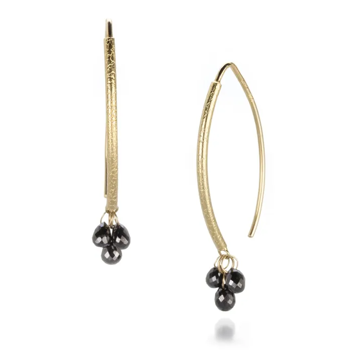 Black Damond Navette Earrings Barbara Heinrich Earrings