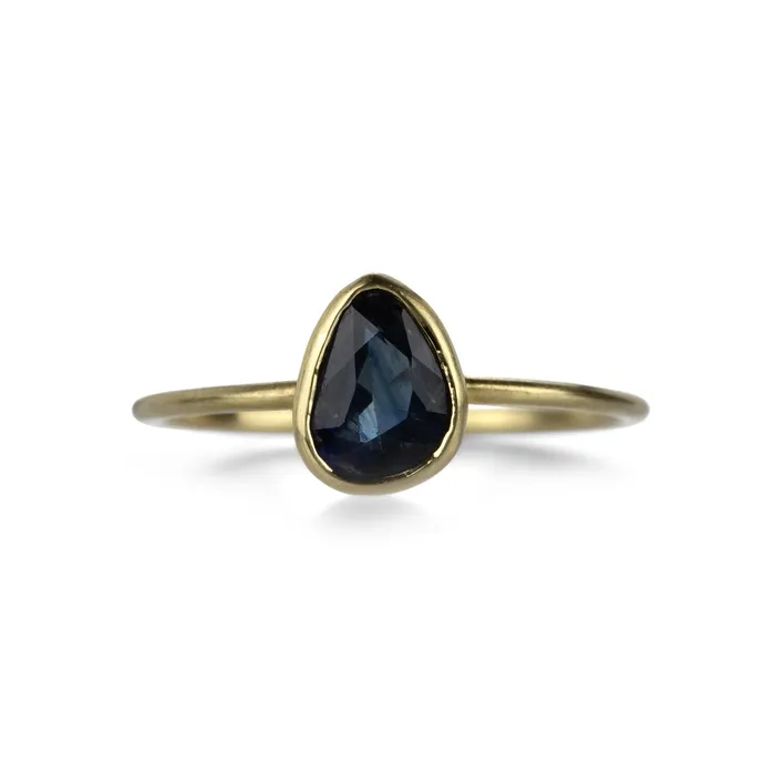 Blue Green Sapphire Ring Margaret Solow Rings