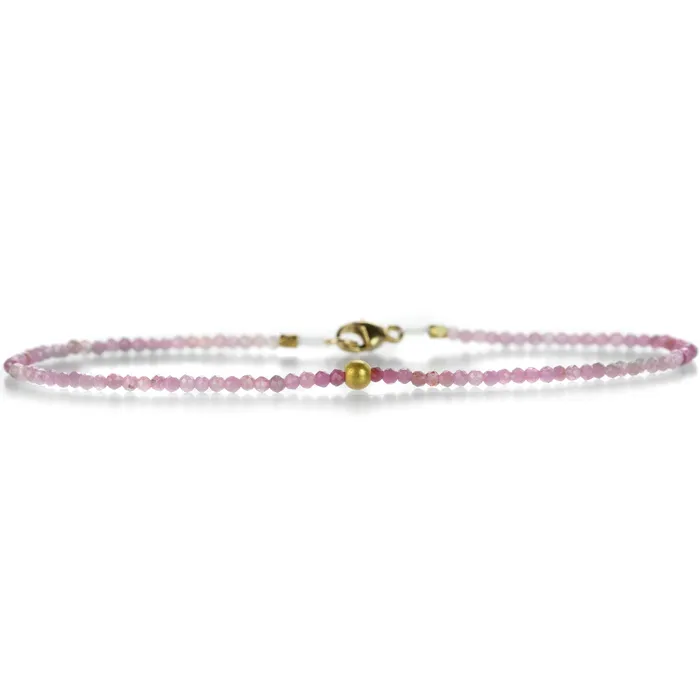 Bracelets Margaret Solow 18k Gold Bead and Ombre Ruby Bracelet
