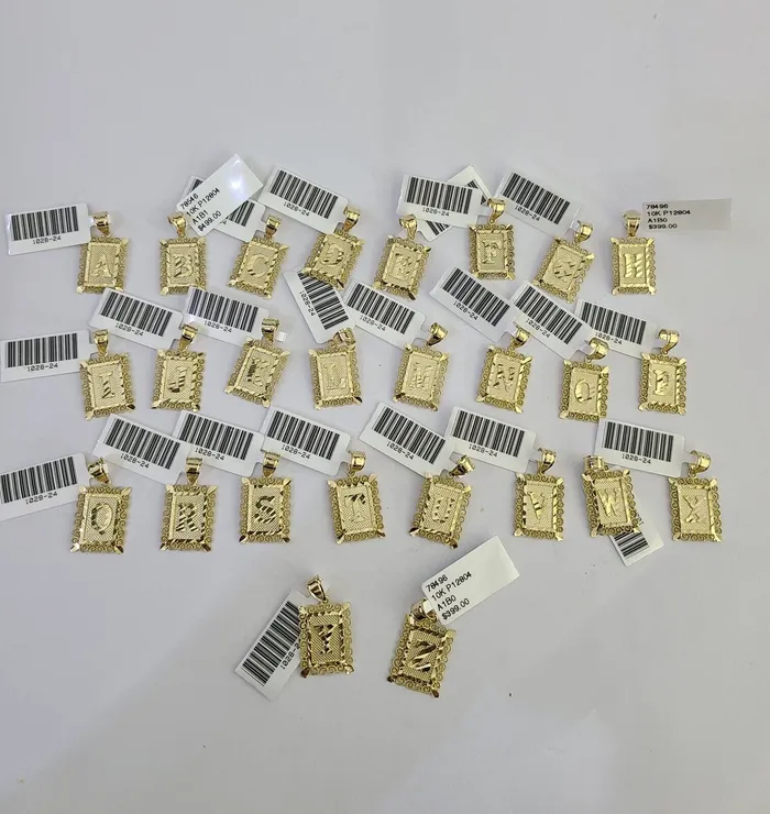 Charm Necklaces Globalwatches10 10k Initials Charm Pendant AZ Alphabets Men Women Real Yellow Gold Genuine Charm Necklaces Globalwatches10 10k Initials Charm Pendant AZ Alphabets Men Women Real Yellow Gold Genuine