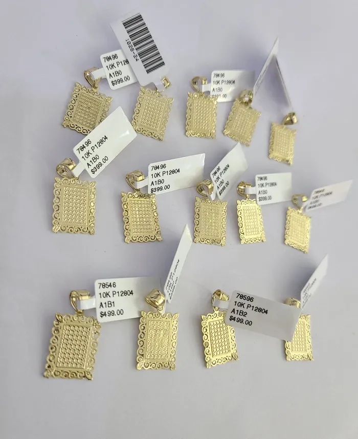 Charm Necklaces Globalwatches10 10k Initials Charm Pendant AZ Alphabets Men Women Real Yellow Gold Genuine