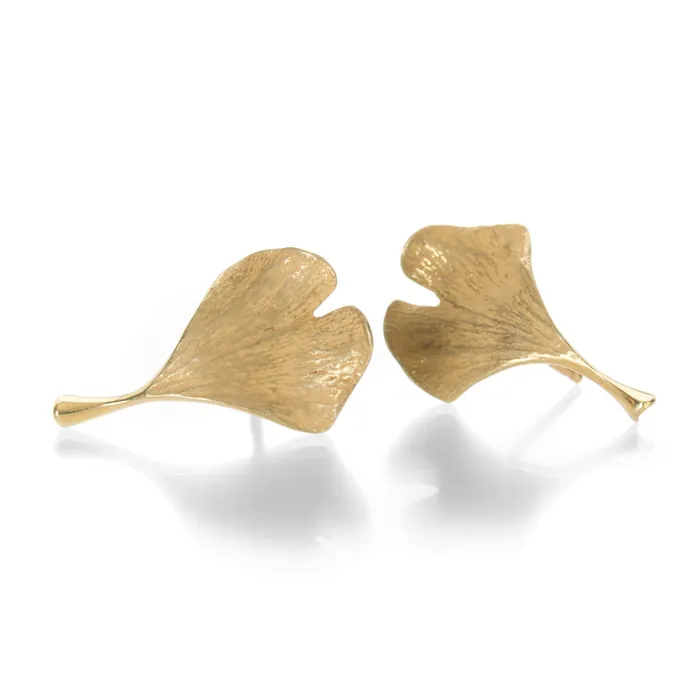 Earrings John Iversen 18k Baby Ginkgo Stud Earrings