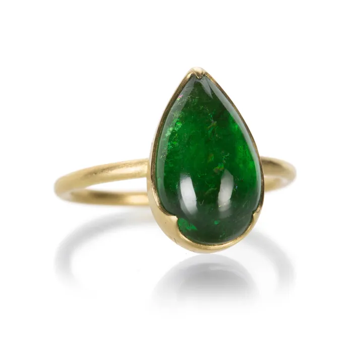 Gabriella Kiss Rings Pear Shaped Tsavorite Ring