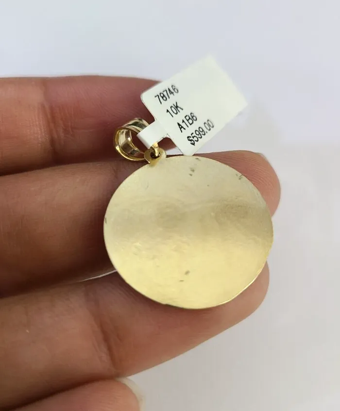 Gold and Diamond 10k Solid Gold Cuban Curb Chain Basket Ball Pendant 25mm 1826 SET Necklace Necklaces