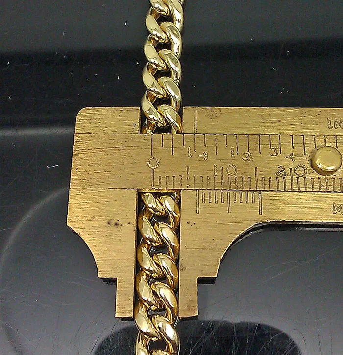 Gold and Diamond Bracelets Real 10K Men Yellow Gold 6mm Miami Cuban Bracelet box lock 9