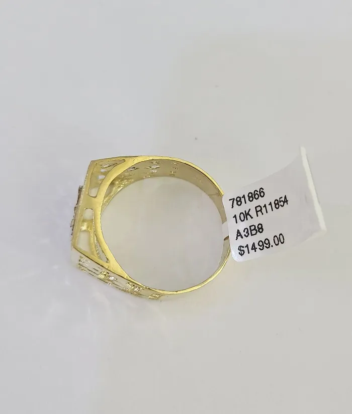 Gold and Diamond Rings Real 10k Initial B Casual Ring Alphabet Yellow Gold 10kt Genuine