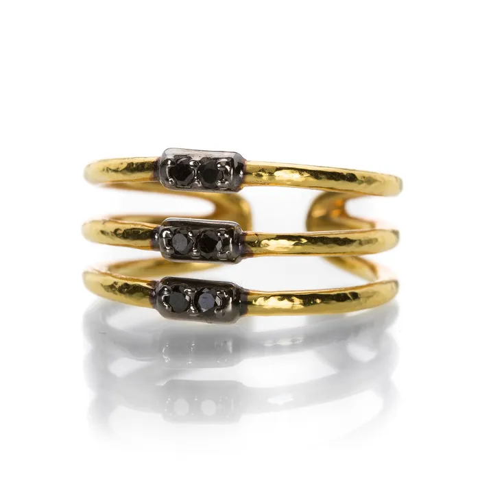 Gurhan Geo Black Diamond Ring Rings