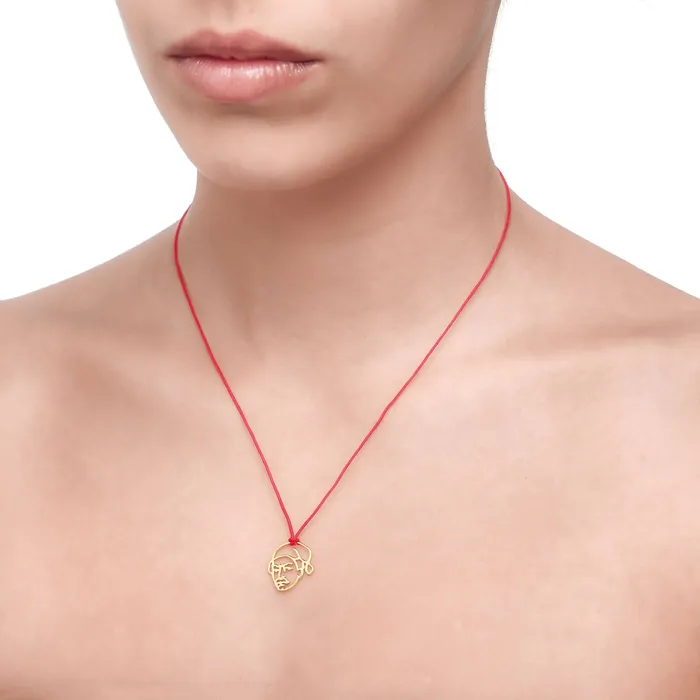 Heroes 1821 KONSTANTINOS KANARIS Pendant 14K Gold Plated 925 Silver Spirito Rosa Necklaces