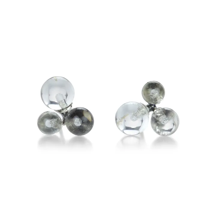 John Iversen Earrings Rock Crystal Trio Jacks Earrings
