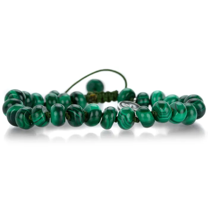Joseph Brooks Bracelets Smooth 8mm Malachite Macrame Bracelet