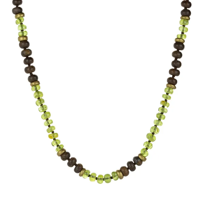 Joseph Brooks Necklaces Peridot Bronzite and Chrysocolla Necklace