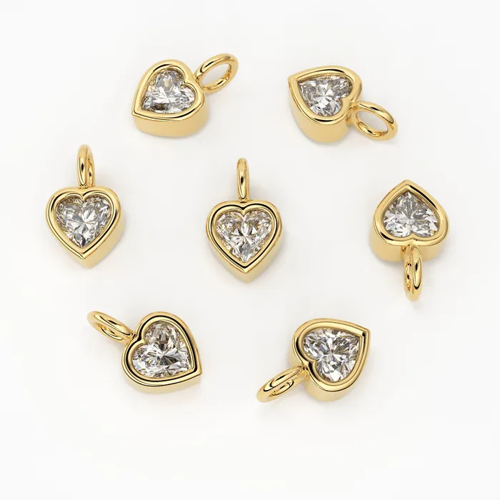 Necklaces Jalvi Co Heart Diamond Charm Pendant 14k 18k Solid Gold Pendant Heart Diamond Pendant Christmas Sale Necklaces Jalvi Co Heart Diamond Charm Pendant 14k 18k Solid Gold Pendant Heart Diamond Pendant Christmas Sale