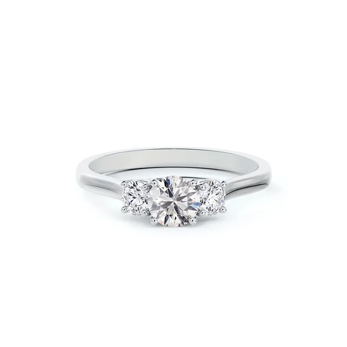 Portfolio 078cttw Round Three Stone Diamond Engagement Ring De Beers Forevermark Rings Portfolio 078cttw Round Three Stone Diamond Engagement Ring De Beers Forevermark Rings