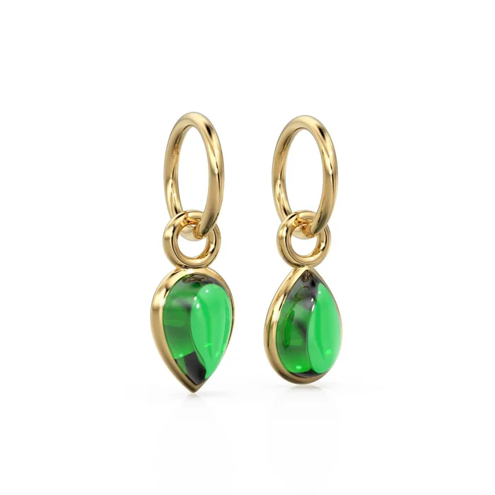 PreStyled Sets Jalvi Co Emerald Pear Solid Gold Charm Natural Green Gemstone Handmade Gold Pendant 1pc 14k Solid Yellow Gold Jewelry Making Findings October PreStyled Sets Jalvi Co Emerald Pear Solid Gold Charm Natural Green Gemstone Handmade Gold Pendant 1pc 14k Solid Yellow Gold Jewelry Making Findings October