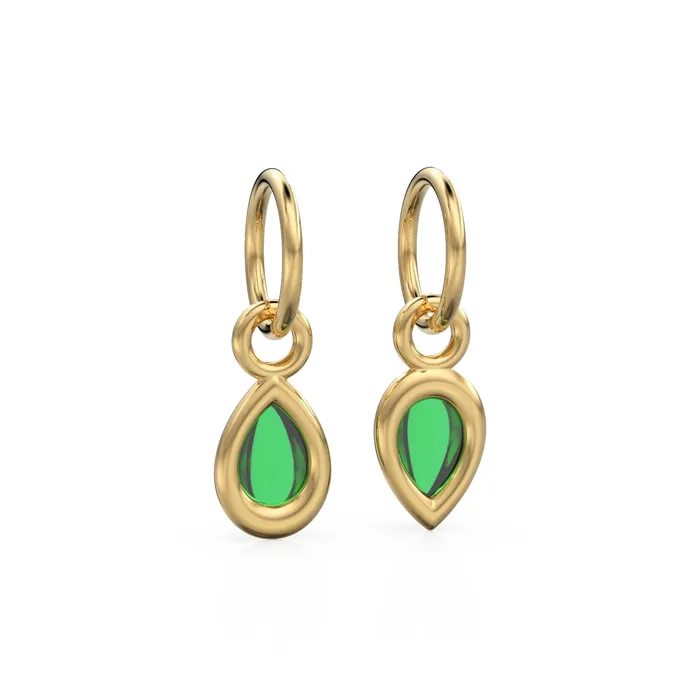 PreStyled Sets Jalvi Co Emerald Pear Solid Gold Charm Natural Green Gemstone Handmade Gold Pendant 1pc 14k Solid Yellow Gold Jewelry Making Findings October PreStyled Sets Jalvi Co Emerald Pear Solid Gold Charm Natural Green Gemstone Handmade Gold Pendant 1pc 14k Solid Yellow Gold Jewelry Making Findings October