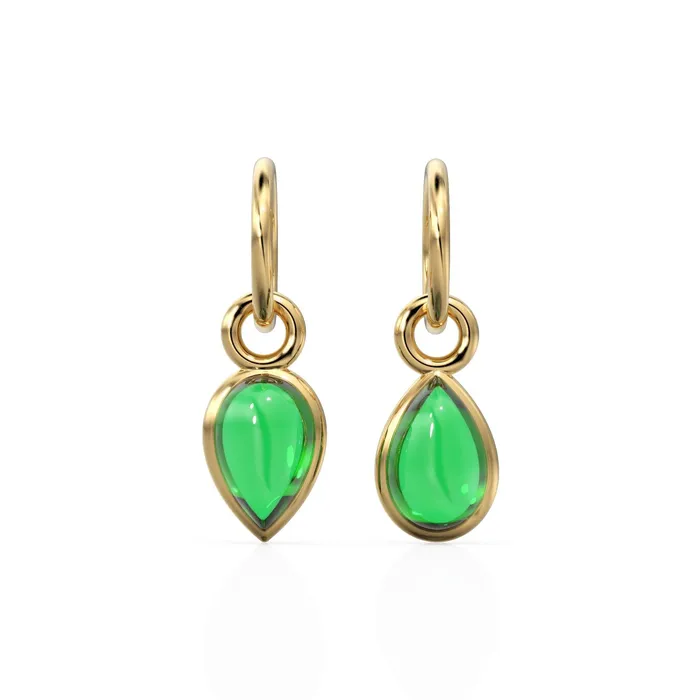 PreStyled Sets Jalvi Co Emerald Pear Solid Gold Charm Natural Green Gemstone Handmade Gold Pendant 1pc 14k Solid Yellow Gold Jewelry Making Findings October PreStyled Sets Jalvi Co Emerald Pear Solid Gold Charm Natural Green Gemstone Handmade Gold Pendant 1pc 14k Solid Yellow Gold Jewelry Making Findings October