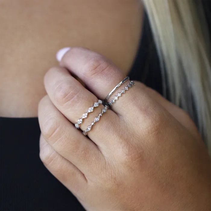 Rings Chi Chi Designs 10kt White Gold Diamond Stackable Ring Rings Chi Chi Designs 10kt White Gold Diamond Stackable Ring