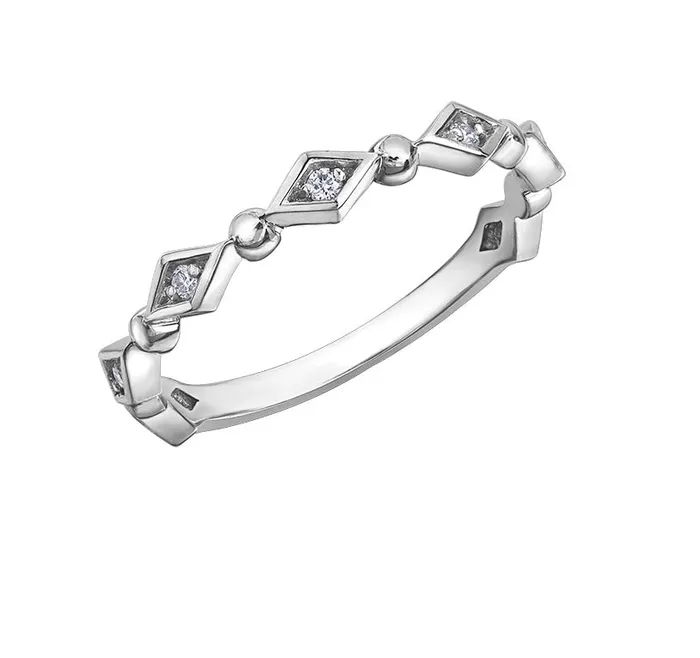 Rings Chi Chi Designs 10kt White Gold Diamond Stackable Ring Rings Chi Chi Designs 10kt White Gold Diamond Stackable Ring