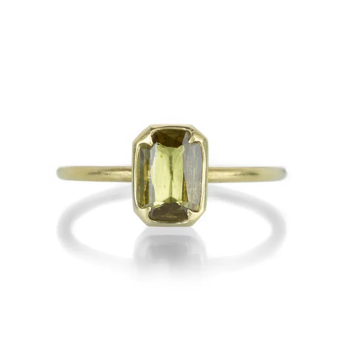 Rings Emerald Cut Green Sapphire Ring Gabriella Kiss
