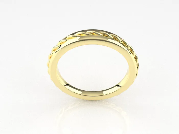 Rings JCM DESIGN JEWELRY 14k wedding ring band rope solid gold