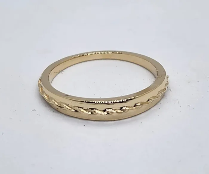 Rings JCM DESIGN JEWELRY 14k wedding ring band rope solid gold
