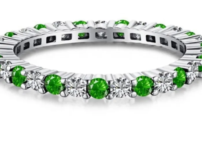 Rings Sophiareneboutiquecom Sterling Silver Green CZ Eternity Band Rings Sophiareneboutiquecom Sterling Silver Green CZ Eternity Band
