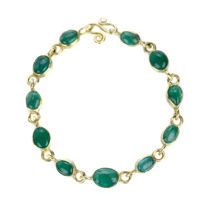 Small Emerald Link Bracelet Sophie Theakston Bracelets