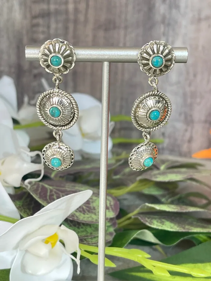 SophiaRene Boutique Earrings Sterling Silver Custom Artisan Triple Drop Earrings SophiaRene Boutique Earrings Sterling Silver Custom Artisan Triple Drop Earrings