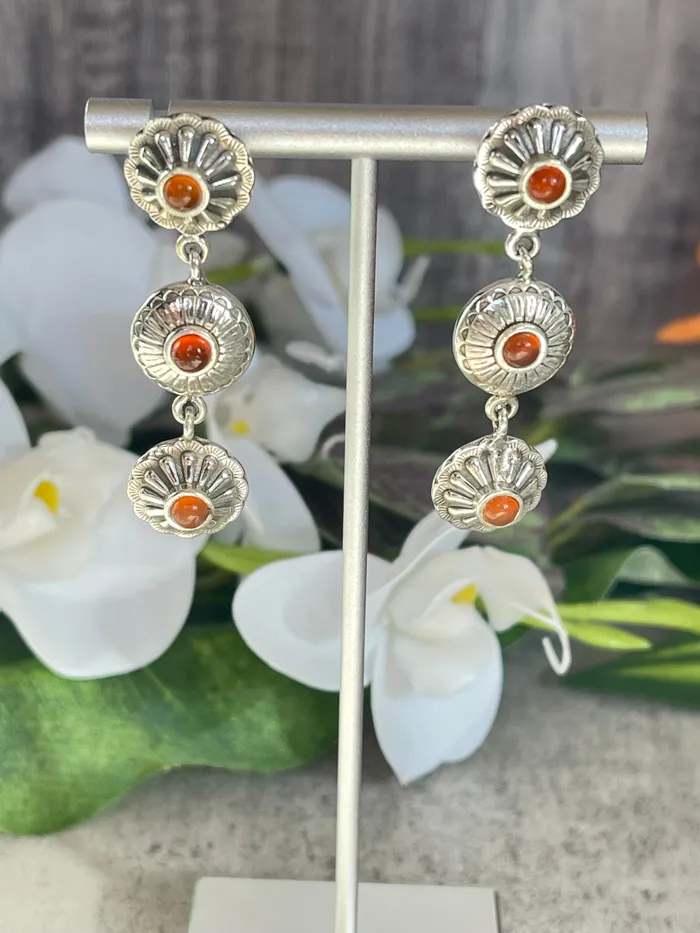 SophiaRene Boutique Earrings Sterling Silver Custom Artisan Triple Drop Earrings SophiaRene Boutique Earrings Sterling Silver Custom Artisan Triple Drop Earrings