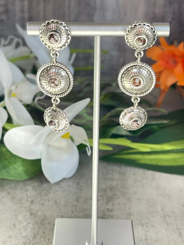 SophiaRene Boutique Earrings Sterling Silver Custom Artisan Triple Drop Earrings SophiaRene Boutique Earrings Sterling Silver Custom Artisan Triple Drop Earrings
