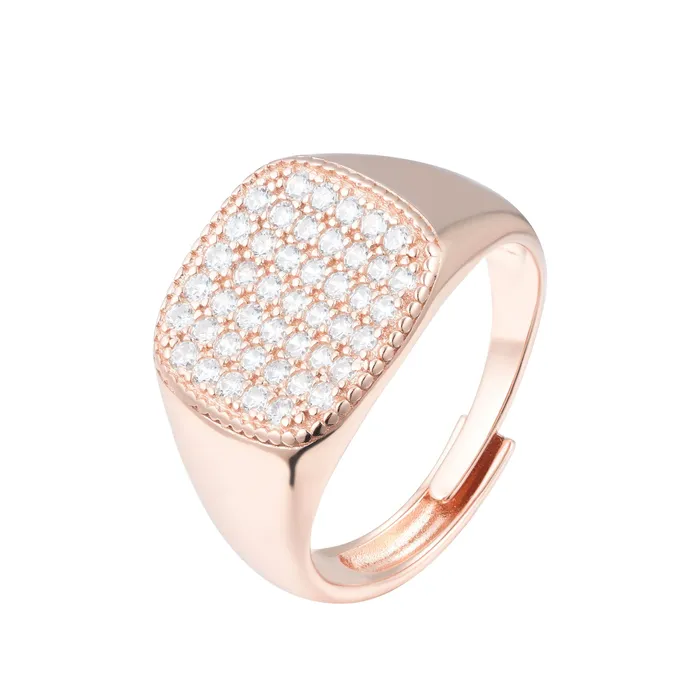 Spirito Rosa Rings Fortuna San Gimignano Ring 925 Silver White CZ Rose Gold Plated Spirito Rosa Rings Fortuna San Gimignano Ring 925 Silver White CZ Rose Gold Plated