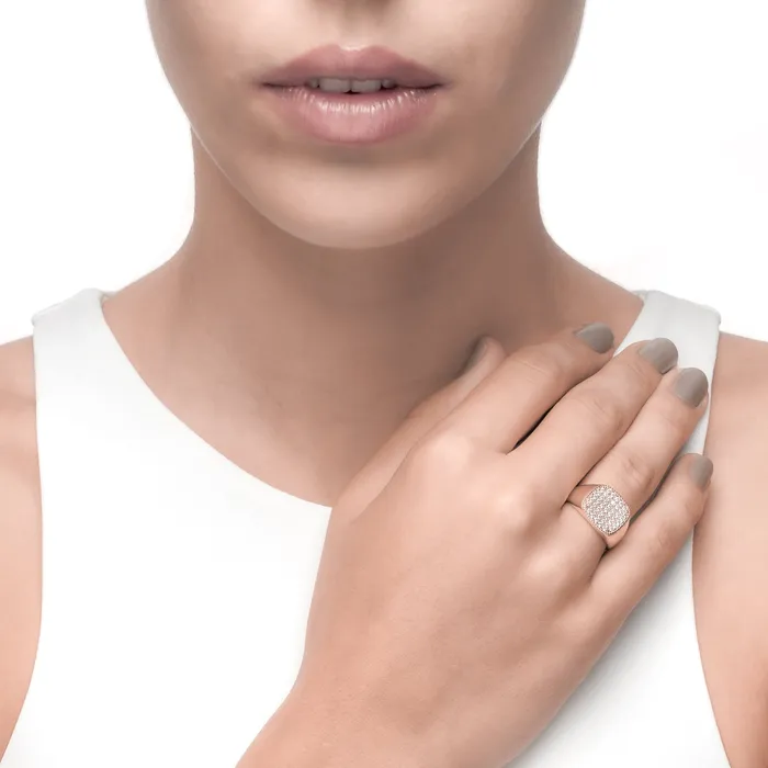 Spirito Rosa Rings Fortuna San Gimignano Ring 925 Silver White CZ Rose Gold Plated Spirito Rosa Rings Fortuna San Gimignano Ring 925 Silver White CZ Rose Gold Plated
