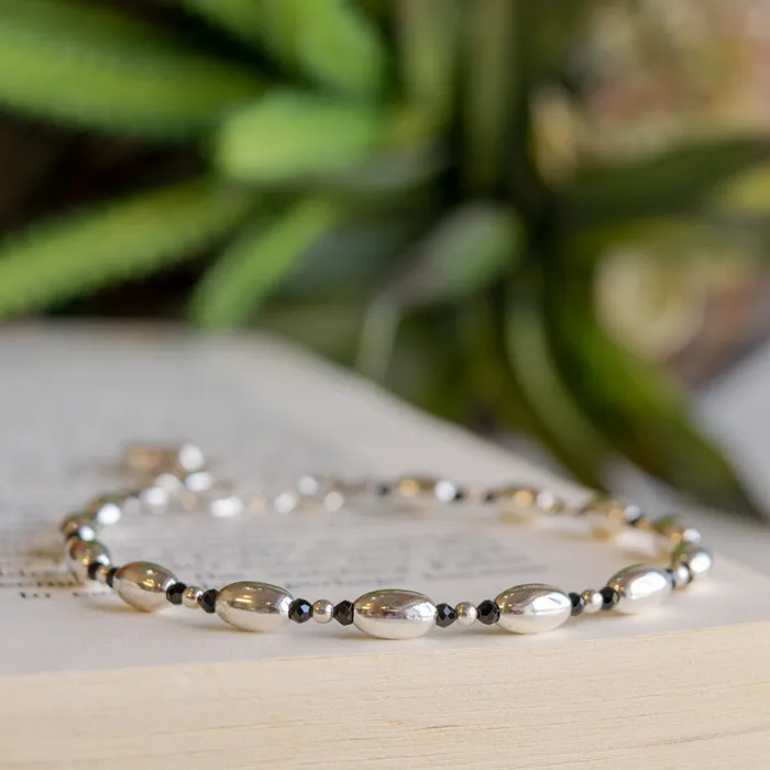 Black Tourmaline Sterling Silver Bracelet Elisa Ilana Bracelets