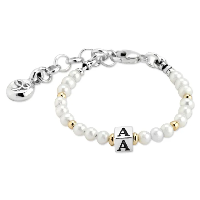 Bracelets Pearl Initial Childrens Bracelet 332994 Elisa Ilana