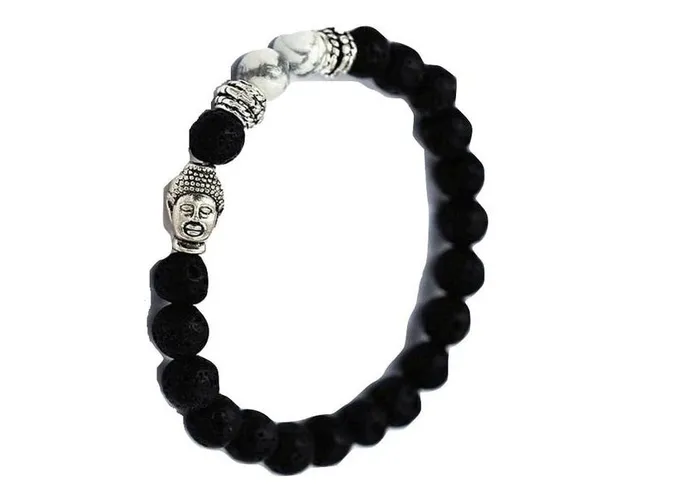 Bracelets sparklingselections Stylish Black Lava Stone Buddha Beads Unisex Bracelet Bracelets sparklingselections Stylish Black Lava Stone Buddha Beads Unisex Bracelet