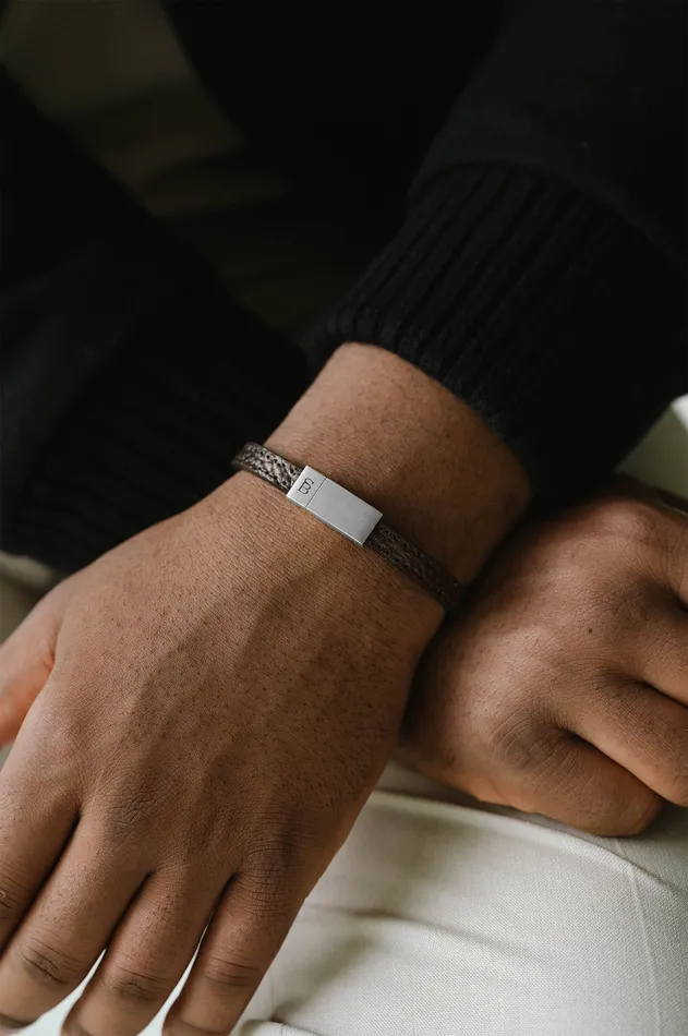 Bracelets Steel Barnett Leather Bracelet Grady