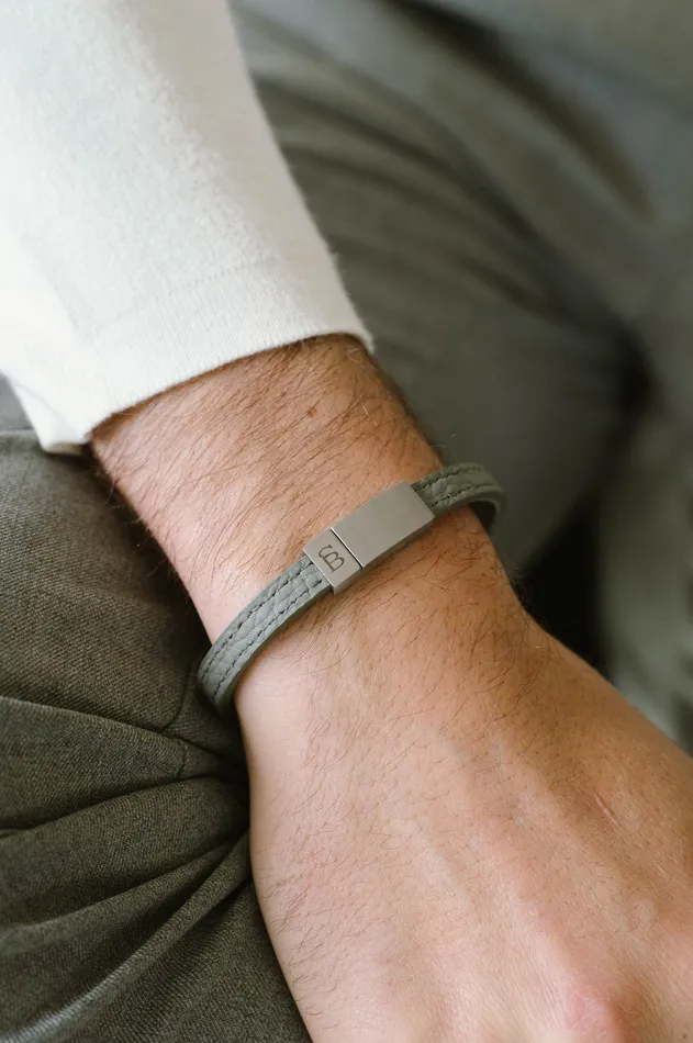 Bracelets Steel Barnett Leather Bracelet Grady