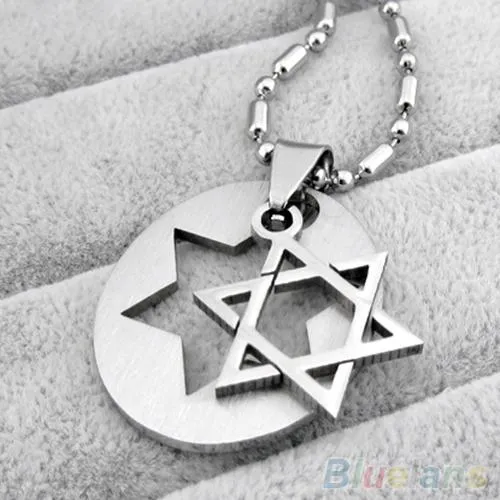 Detachable Stainless Steel Hexagram Pendant Necklace sparklingselections Necklaces Detachable Stainless Steel Hexagram Pendant Necklace sparklingselections Necklaces