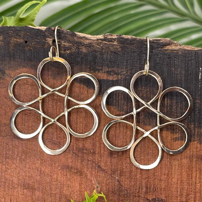 Earrings Crucian Gold Flower of Life Earrings