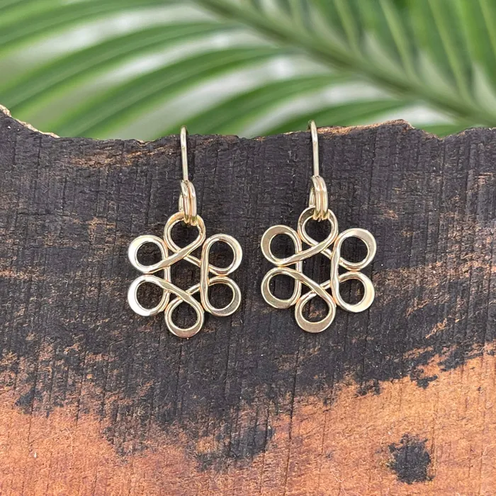 Earrings Crucian Gold Flower of Life Earrings