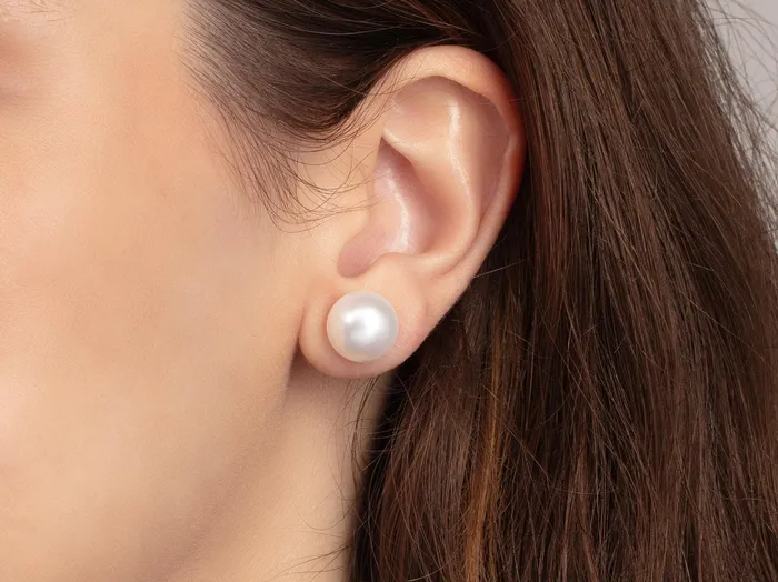 Earrings GURHAN Oyster Gold Pearl Stud Earrings 12mm Round on Post GG GOLD OOAK Earrings GURHAN Oyster Gold Pearl Stud Earrings 12mm Round on Post GG GOLD OOAK