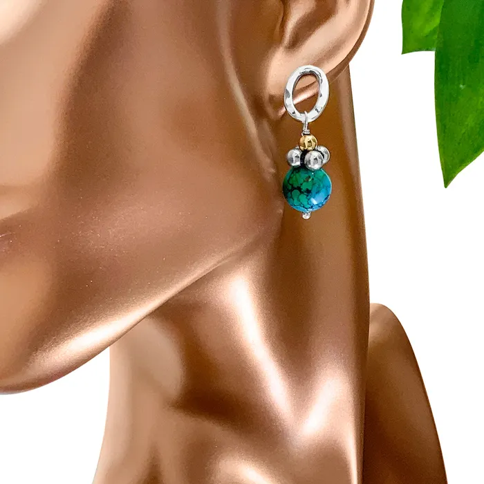 Elisa Ilana Earrings Chrysocolla Drop Earrings Elisa Ilana Earrings Chrysocolla Drop Earrings
