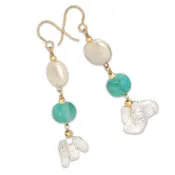 Elisa Ilana Earrings Peruvian Opal and Quartz Earrings333260