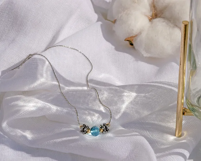 Elisa Ilana Necklaces 10mm London Blue Topaz Necklace