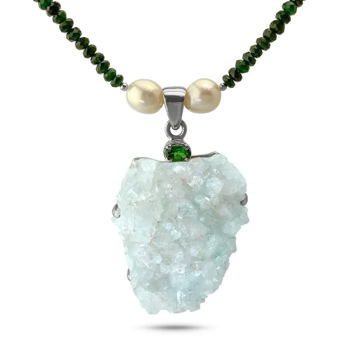 Elisa Ilana Necklaces Apophyllite Chrome Dioptase Necklace